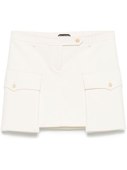 Cotton mini skirt - White