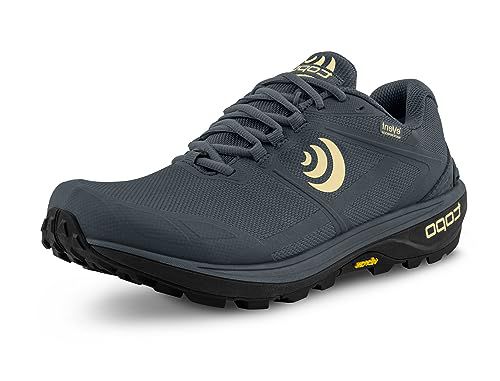 Topo Athletic Women's Terraventure 4 WP Waterproof Comfortable Cushioned Durable 3MM Drop Trail Running Shoes, Athletic Shoes for Trail Running, Grey/Butter
