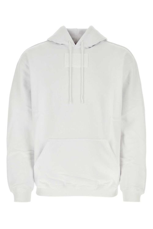 Cotton-Blend Oversize Hoodie — White