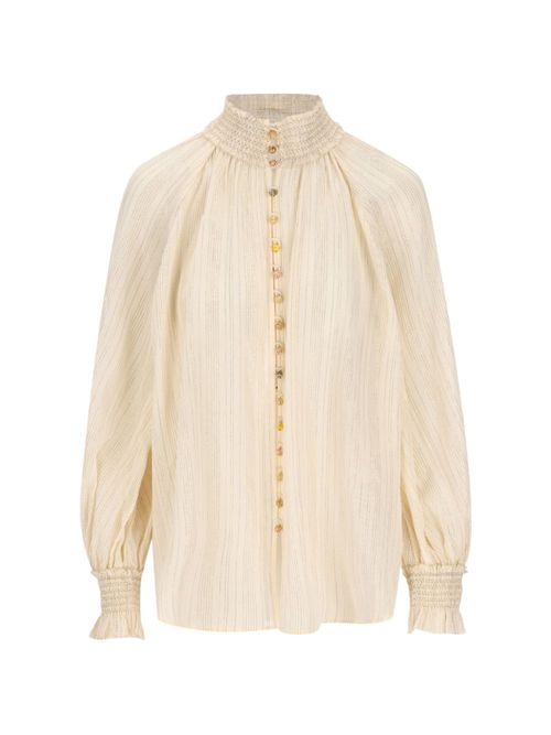 Beige Regular Stripes Shirt