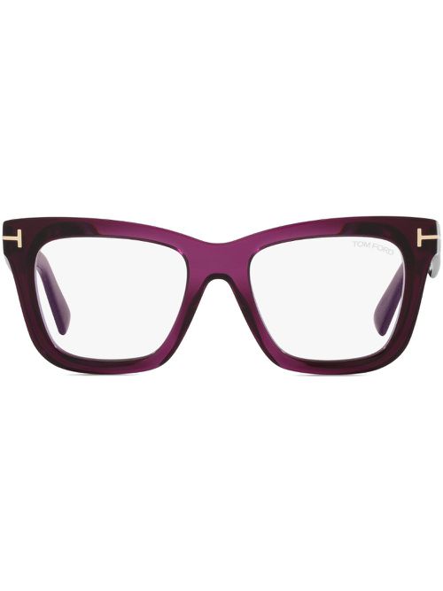 Blue Block square-frame glasses - Purple