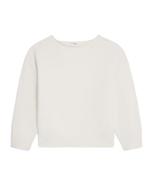 Boatneck sweater IN wool and cashmere