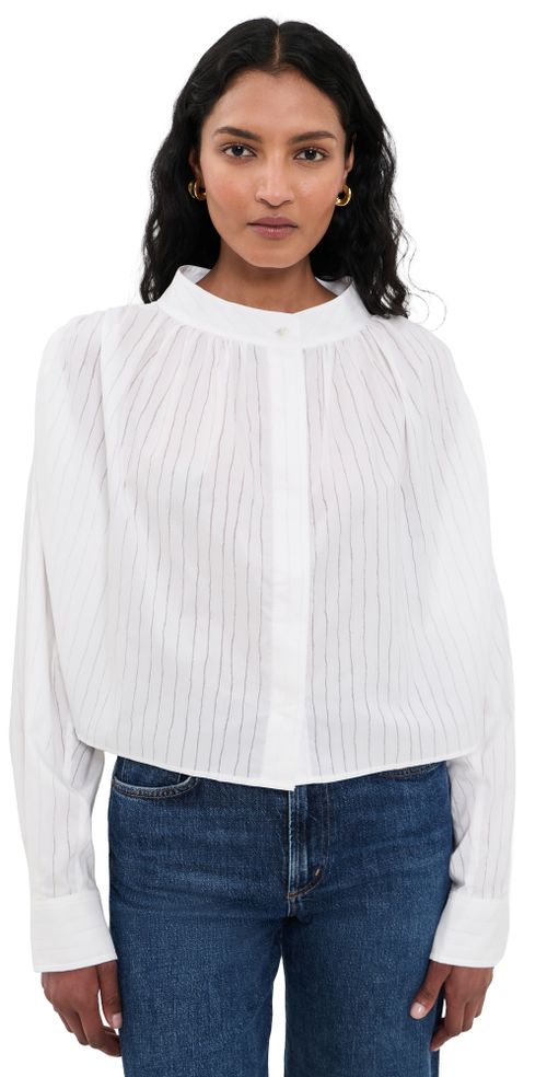 Blissia Button Down Shirt Porcelain