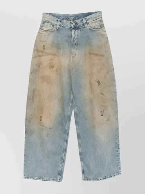 Acne Studios - baggy cotton trousers distressed finish