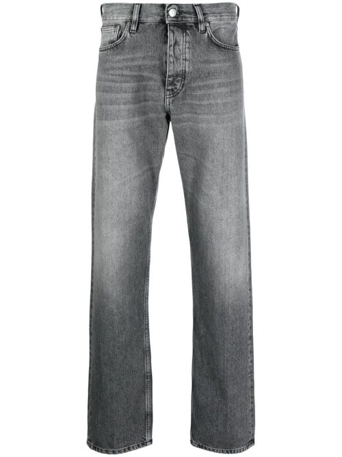 Stonewashed cotton jeans - Grey
