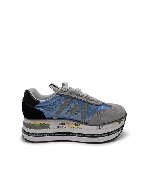 Beth Metallic-effect Leather Sneakers