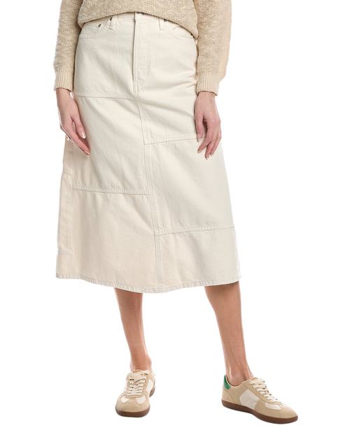 Mid-Rise Seamed Skirt