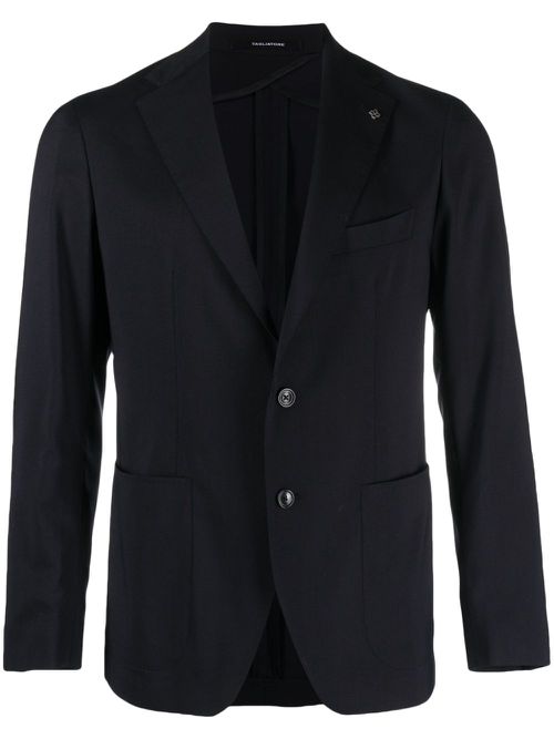 Virgin wool-blend blazer - Blue
