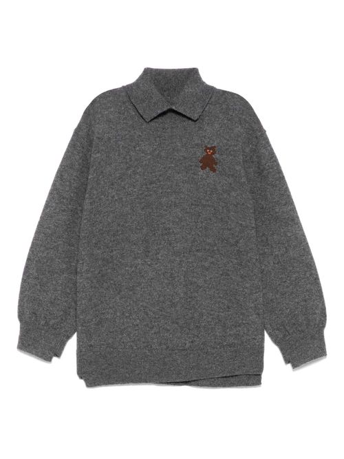 Logo jacquard sweater - Grey