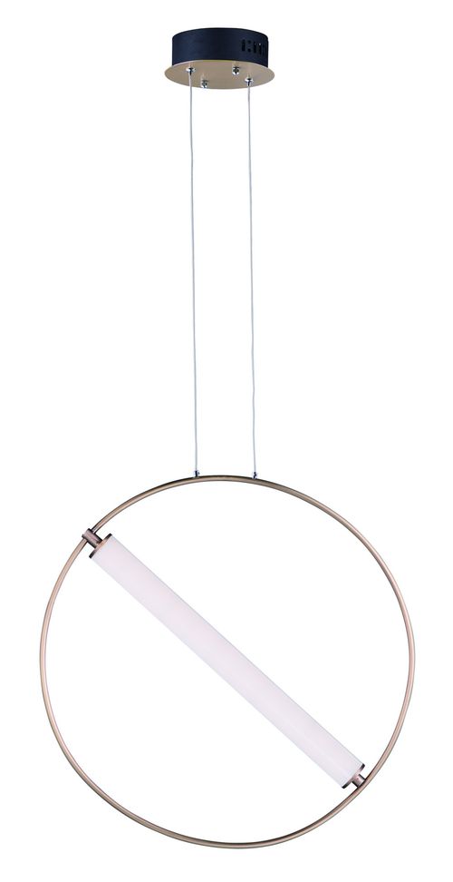 Flare 1-Light LED Pendant in Black with Soft Gold