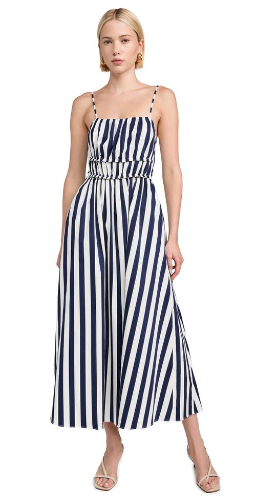 English Factory | Stripe Sleeveless Maxi Dress Navy/White | Realry