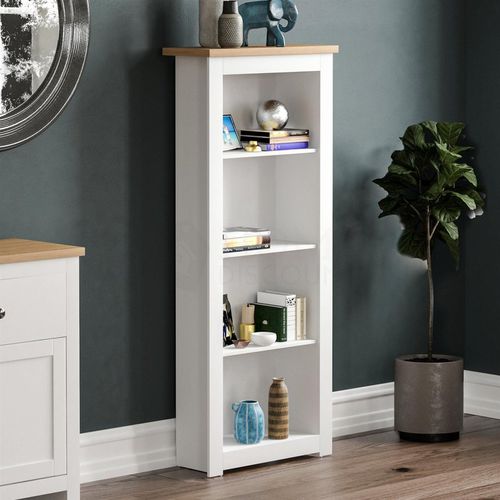 Vida Designs Arlington 4 Tier Bookcase Storage 1400 x 590 x 230 mm