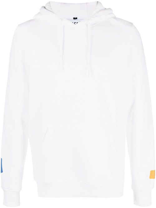 Encrè. graphic-print long-sleeved hoodie - White