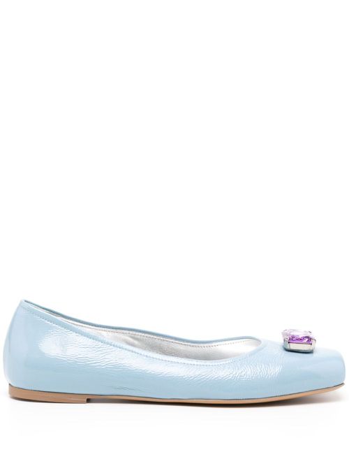Marion leather ballet flats - Blue