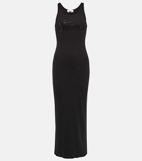 blumarine floral silk creponne maxi dress Floral silk creponne maxi dress in multicoloured - Blumarine