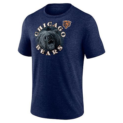 Men's Fanatics Heather Navy Chicago Bears Sporting Chance Tri-Blend T-Shirt