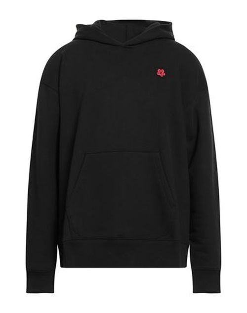 Man Sweatshirt Black Size L Cotton, Elastane