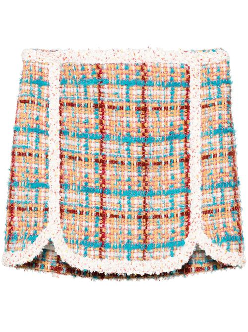 Upper East Side bouclé miniskirt - Orange