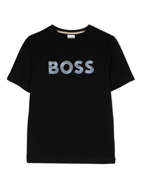 Logo-print cotton T-shirt - Black