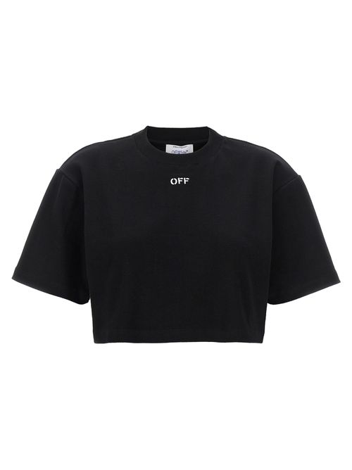 Logo-Embroidered Ribbed Cotton T-Shirt — Black