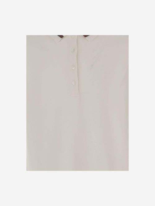 Stretch Cotton Dress — White