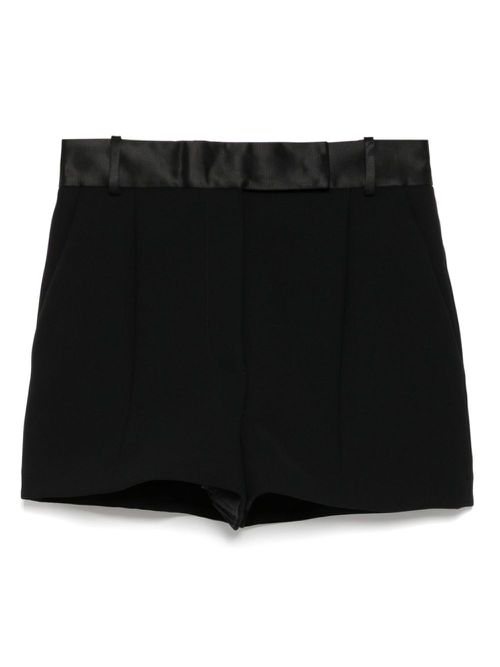 KHAITE double-pleat flared shorts - Black