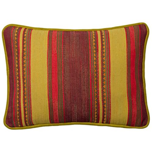 Las Salinas 6, Sustainable Feather, Cushion, 55CM X 40CM - Andrew Martin Cotton Blend Kilim & Stripe