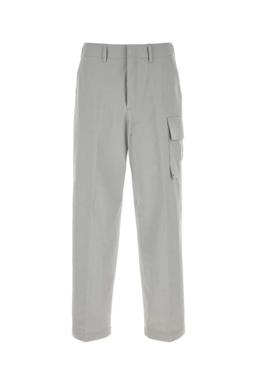 Cotton-Elastane Cargo Cargo Pants — Silver