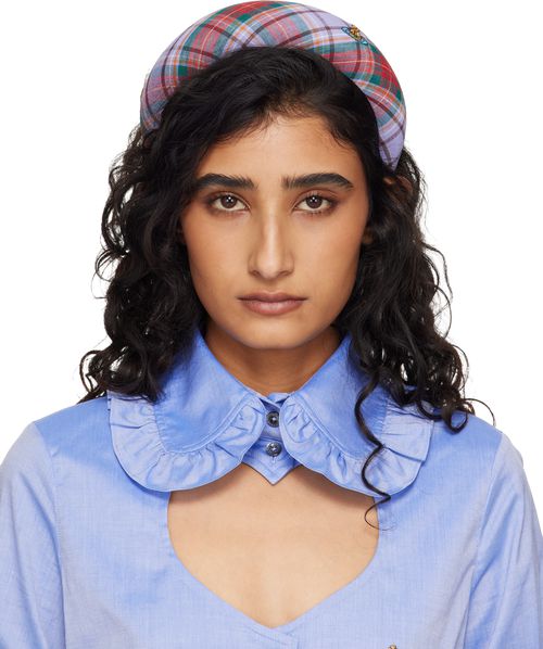 Purple & Red Louth Tartan Large Headband