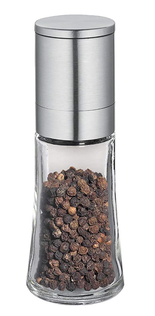 Bari Stainless Steel And Glass Pepper Mill
