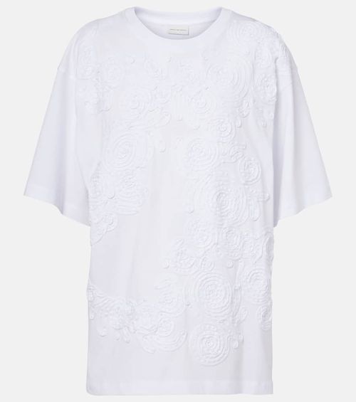 Embroidered oversized cotton T-shirt
