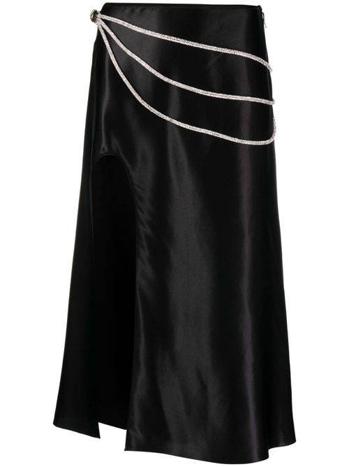 Laetitia rhinestone-embellished midi skirt - Black