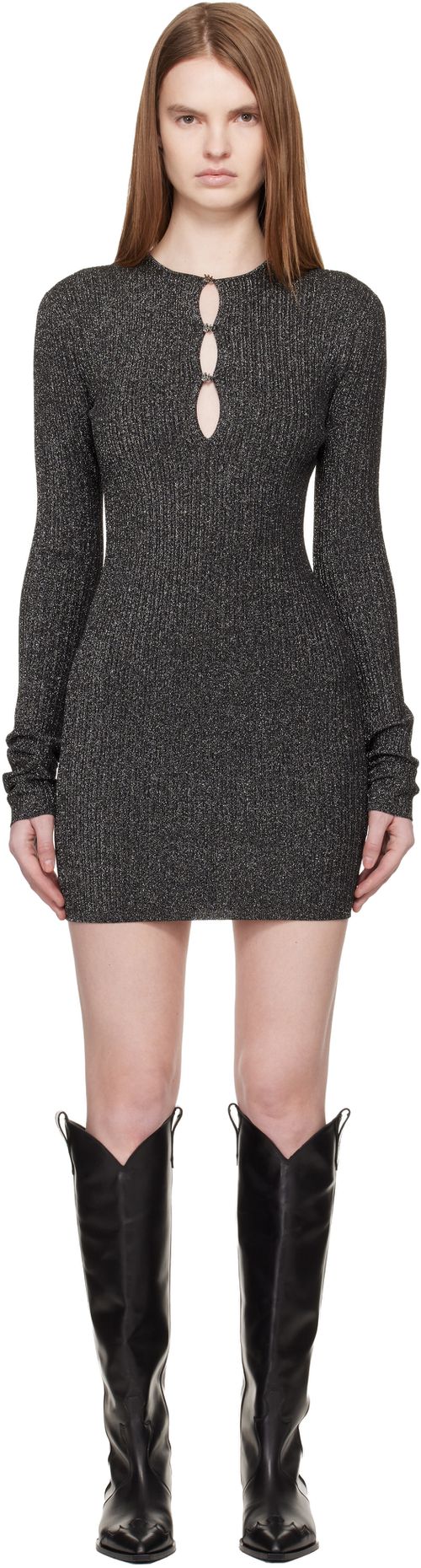 Gray MA Hardware Minidress
