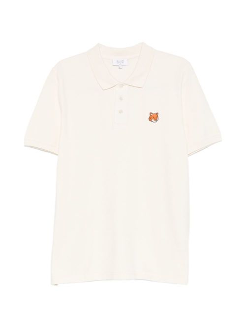 Maison Kitsuné Beige Fox Head Regularfit Polo Shirt