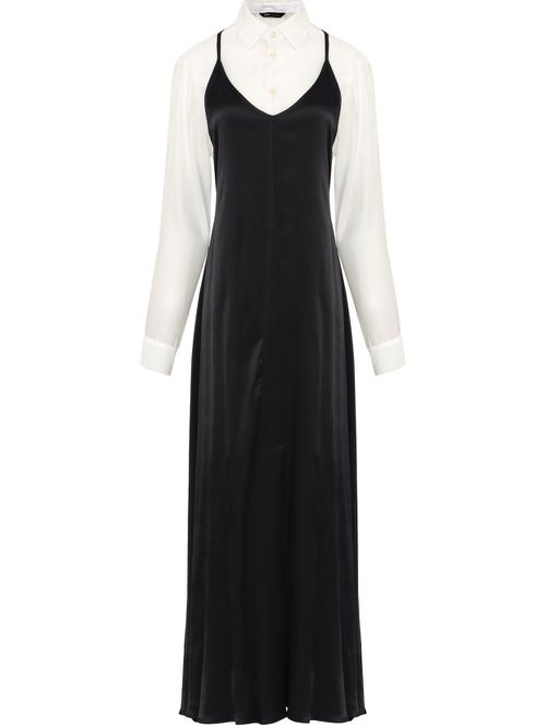 Uma | Raquel Davidowicz layered-design midi dress - Black