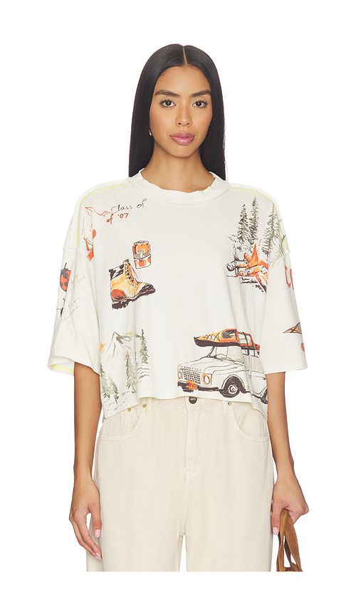 Free People x Mountain View Graphic Tee in White. L. Also in M, S
