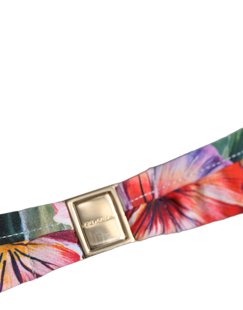 Floral Print Bikini Top — Multicolor