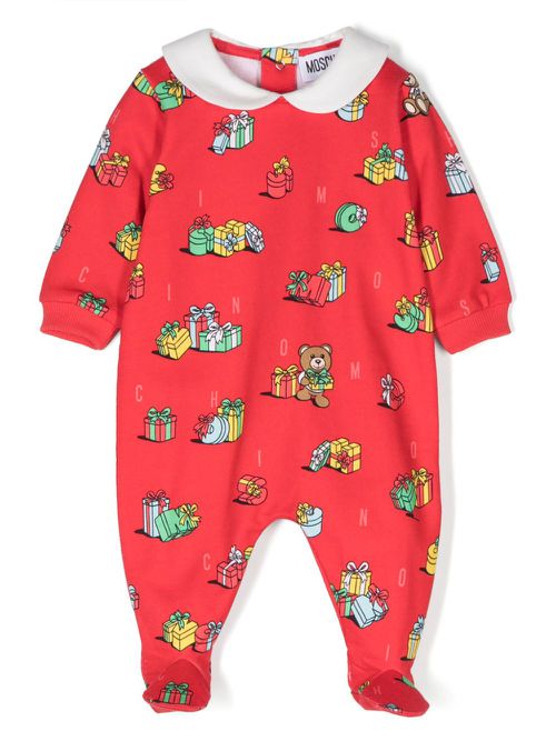 Teddy Bear-print pajamas - Red