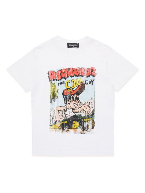 Graphic-print cotton T-shirt - White