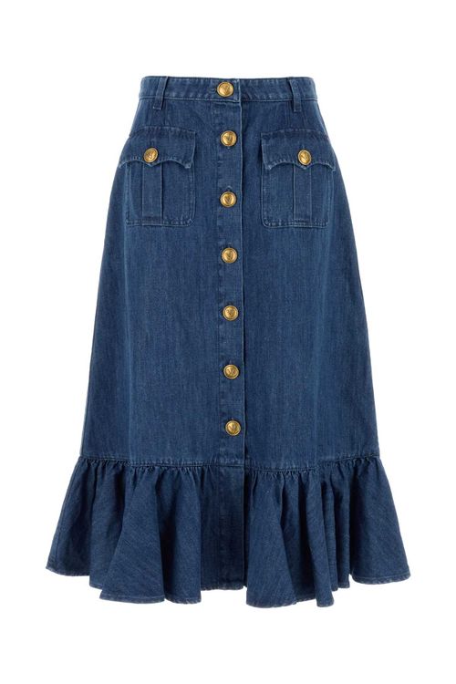 Denim Denim Skirt — Blue