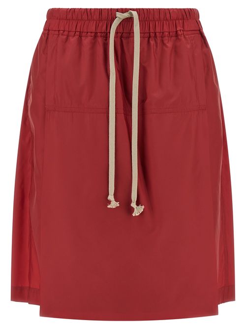 Kilt-Insert Technical Bermuda Shorts — Red