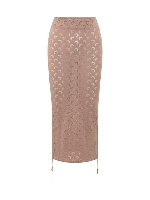 Midi Skirt with Luna Motif