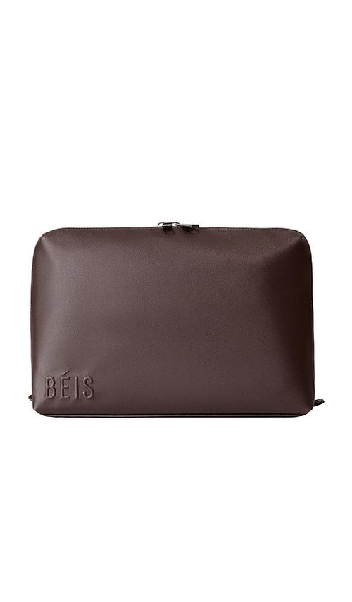 BEIS The Large Cosmetic Pouch in Espresso