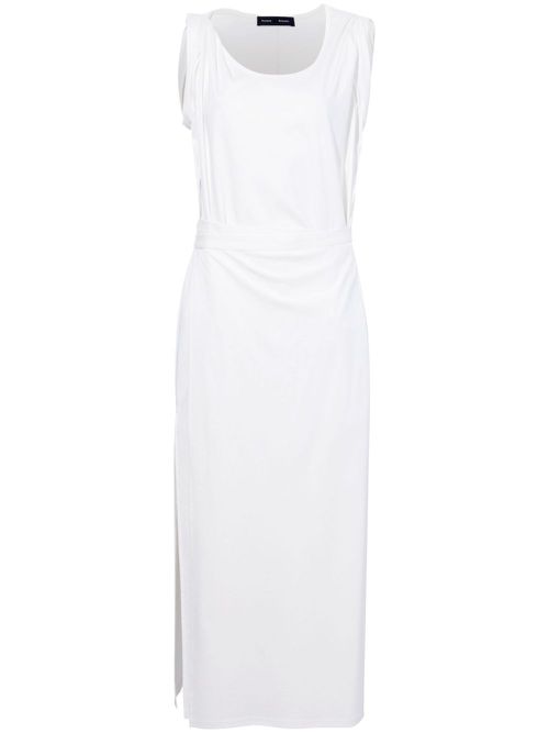 Scoop neck organic cotton dress - White