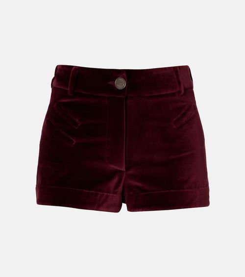 Cotton velvet shorts