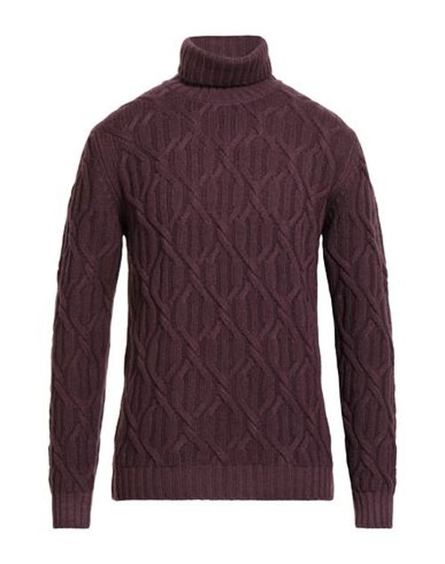 Man Turtleneck Garnet Size 40 Virgin Wool, Cashmere