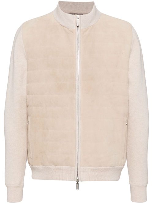 Davos suede jacket - Neutrals
