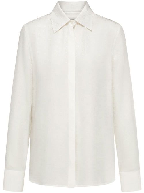 Gancini-print shirt - White