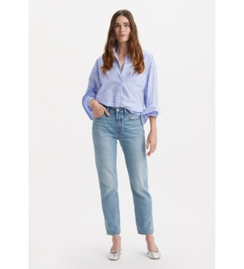 Levi's for woman. A8746-0002 Jeans 501 Original Lightweight cropped blue (26/28), Casual, Cotton, Denim
