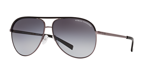 Armani Exchange Unisex Sunglass AX2002 - Frame color: Matte Black, Lens color: Grey Gradient